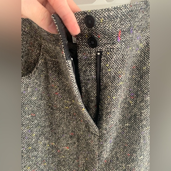 Women’s Talbots Grey Confetti Wool Blend Pockets Professional MIDI Skirt 10 - Picture 8 of 12